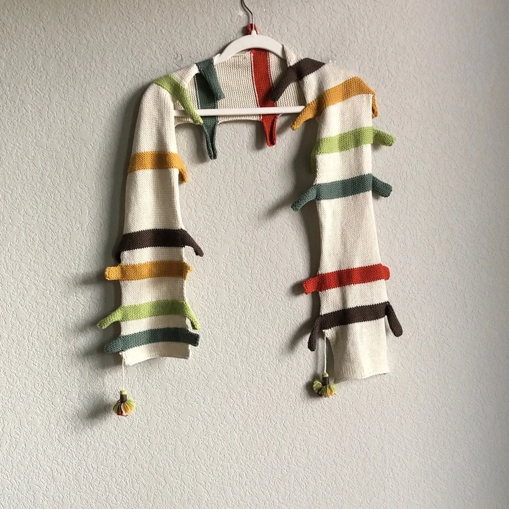 Little Journeys Chicago Alpaca Blend Scarf Quirky Eclectic Boho Multicolor